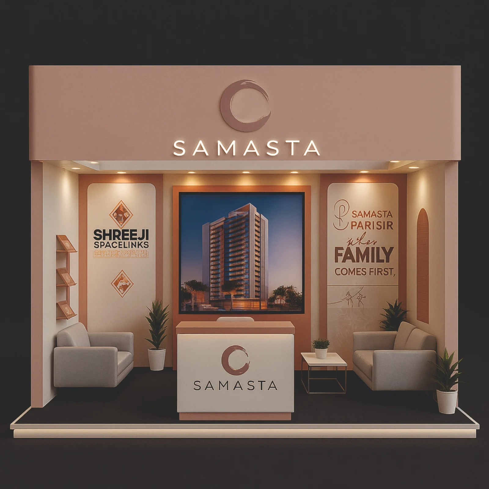 Samasta — 3D Exhibition Design Options